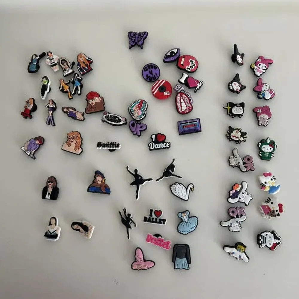 41pc Shoe Charms Lot Taylor Swift Sanrio Olivia Rodrigo BLACKPINK Ballet Jibbitz
